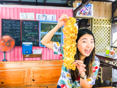기노자손(宜野座村) 한정 소바! 초대형 〇〇〇이 올라간 오키나와 소바!?